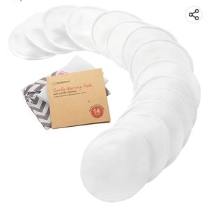 Organic Bamboo Nursing Breast Pads - 14 Washable Pads
